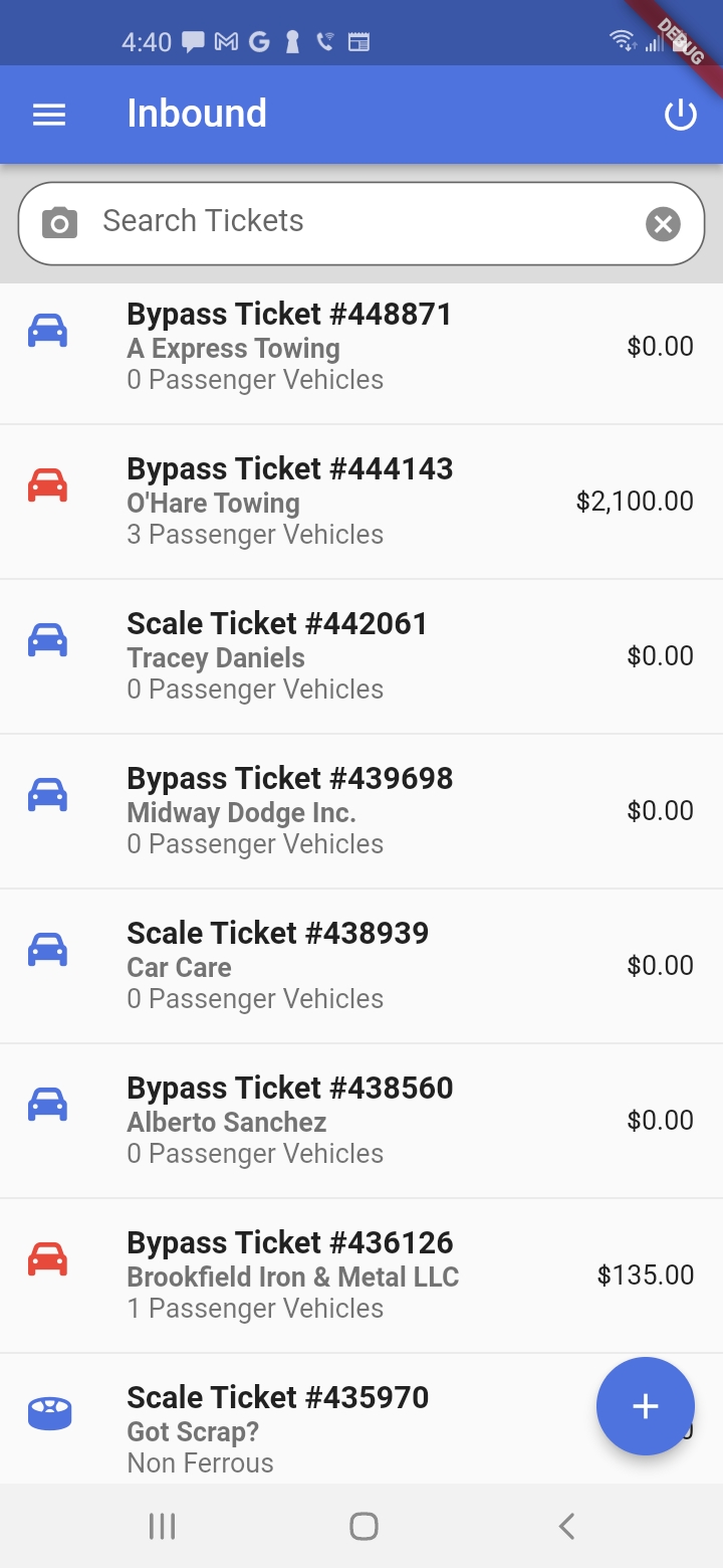 Scrap Management System Mobile Yard App